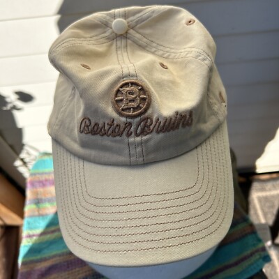 Boston Bruins cream colored baseball cap