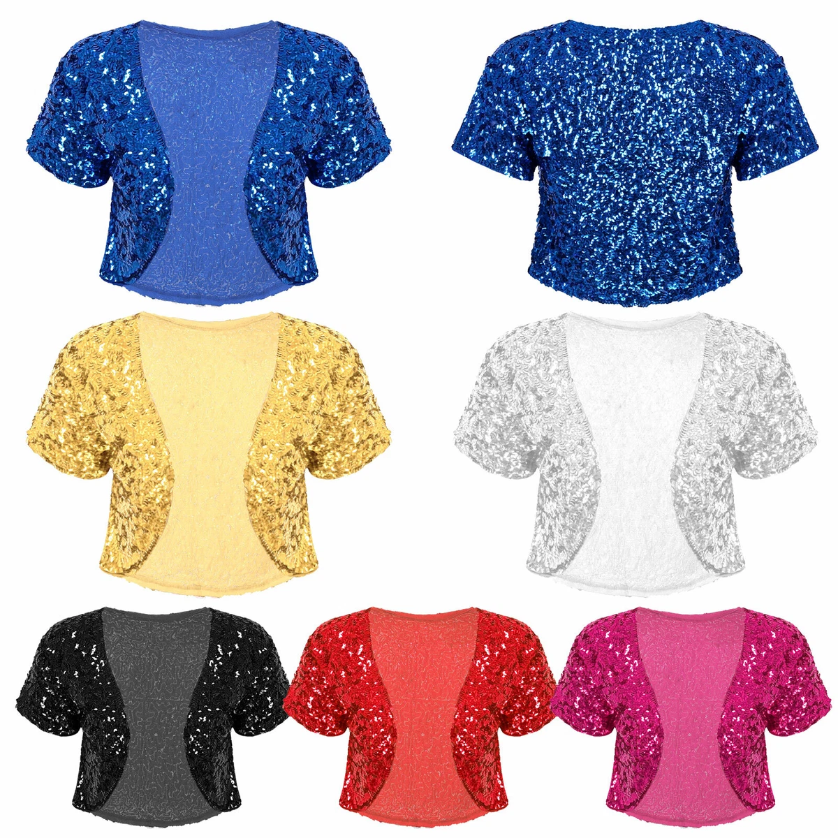 Sequin short sleeve clearance jacket