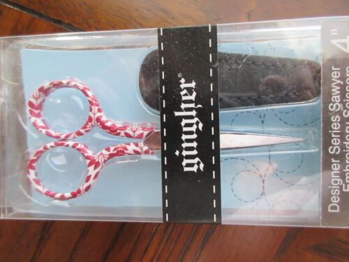 GINGHER SCISSORS DESIGNER SERIES ~ "SAWYER" 4" EMBROIDERY ~ NEW IN BOX