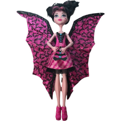 Monster High 11  Bat Draculaura Transformation Doll w/ Wings Flips Up Down Read