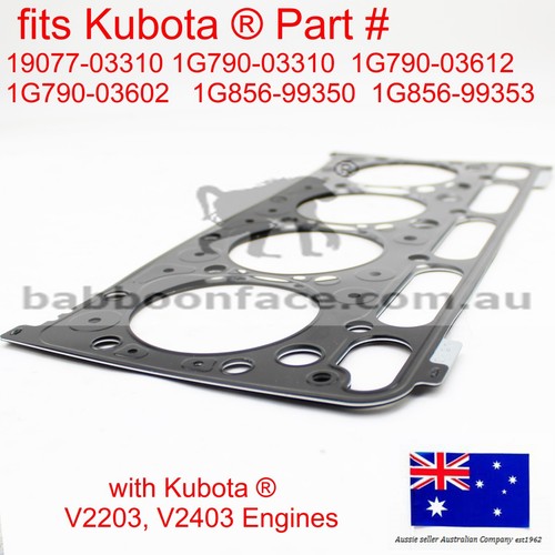 for Kubota Cylinder Head Gasket 1G790-03312 U45ST R520 KJ-T210VX KJ-S150VX 1830 - Foto 2 di 12