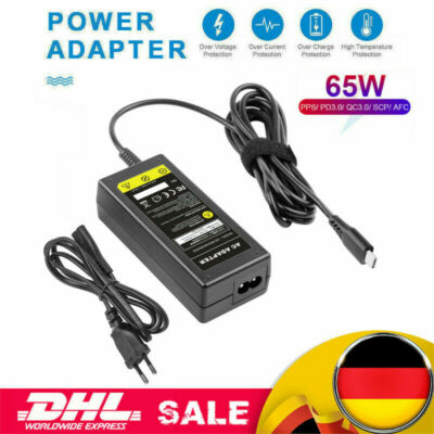 65W/45W PD USB C Typ C Laptop Ladekabel für Lenovo HP Dell Asus Medion MSI Acer