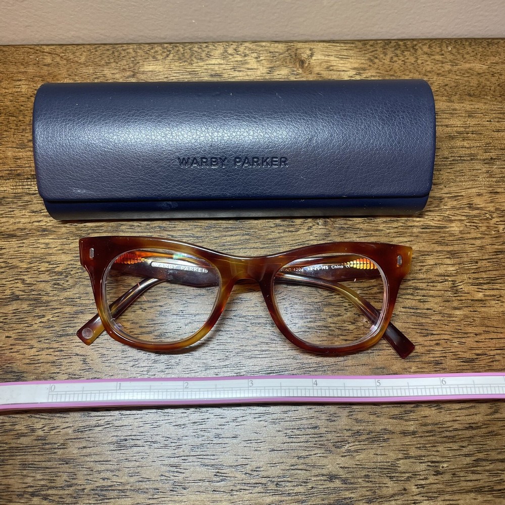Warby Parker Hunt 4202 Eyeglasses Frames 49x20 145mm with Protective Case  
