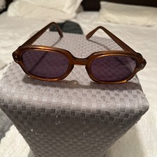 Vintage ROMCO 4 1/2- 5 3/4 Sunglasses Brown Square Frames size 55 15 140