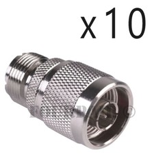 10 Pack Lot UHF SO-239 Female Jack to N Male Plug RF Adapter Converter Connector