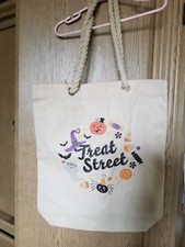 Halloween Trick or Treat Tote Bag With Handles - Reusable Premium Canvas Bag