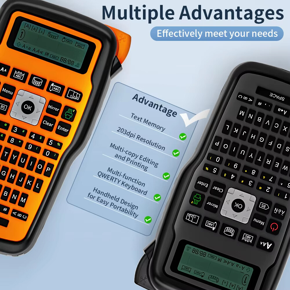 E1000 Pro Portable Handheld Label Maker with P-Touch TZe-231 Tape