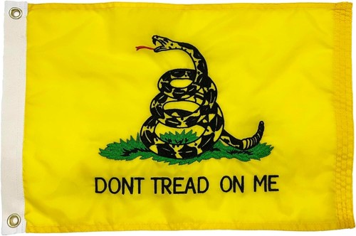 Don't Tread On Me doppelseitige 12x18 Zoll, 210D Nylon, bestickte Gartenflagge