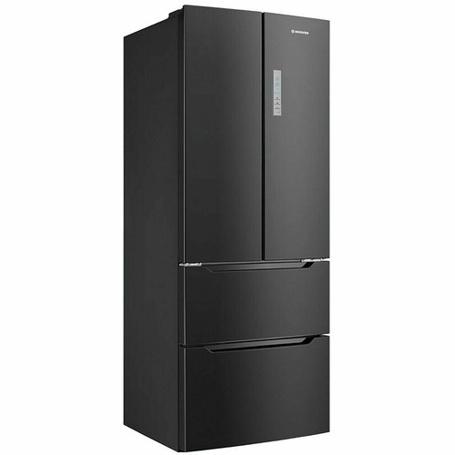 Hoover HMN7182BK French Style Fridge Freezer In Black 70cm 02 eBay