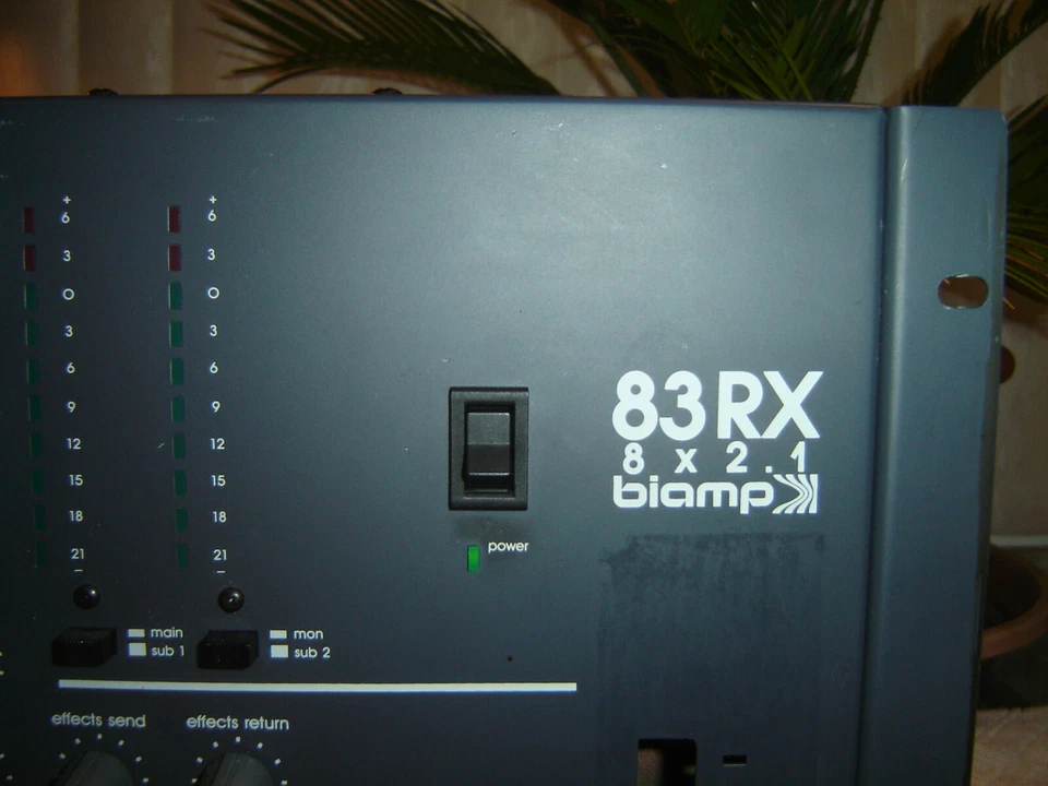 Biamp 83RX 8x2.1, 8 Channel Mixer, Spring Reverb, 3 Band Equalizer, Vintage Rack - Image 2 of 4
