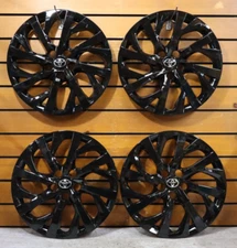 4 New Wheel Covers Hubcaps Fits 2017-2018 19 Toyota Corolla LE 16" Black 61181