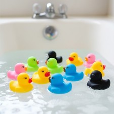 12 Pcs Multicolored Mini Multicolor Rubber Ducks Baby Bath Ducky Bathtub Pool...
