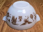 Vintage Pyrex Americana Eagle 1.5 pt BOWL #441 small mixing bowl w/tab handles