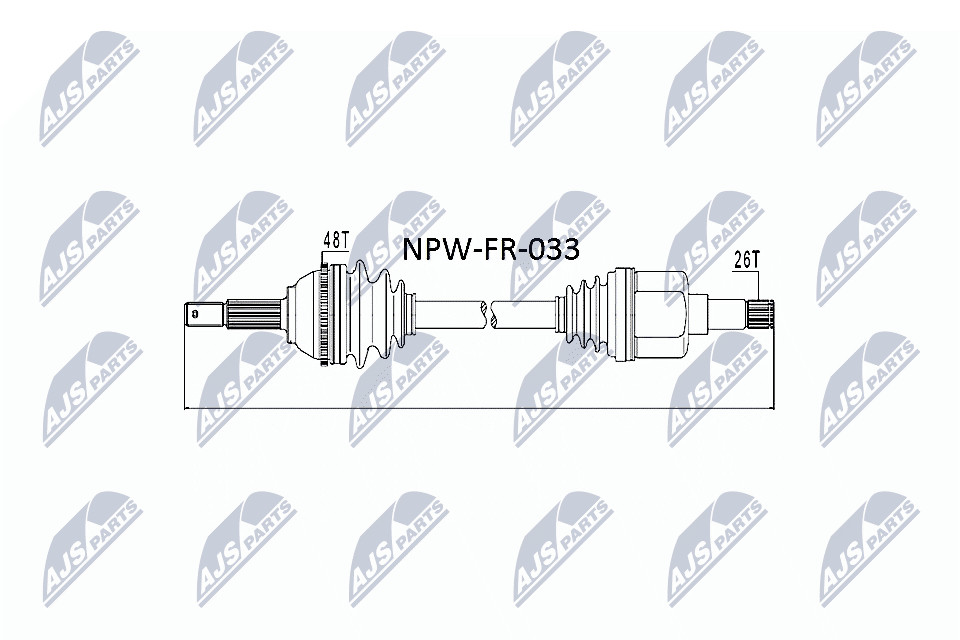NPW-FR-033 NTY Drive Shaft for FORD - Image 3