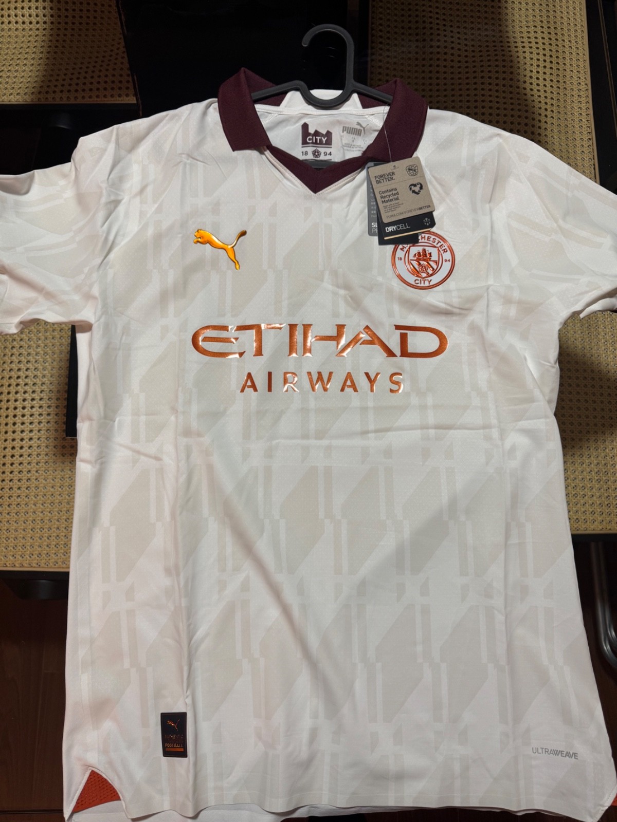 Nwt Authentic Manchester City Away Kit Size Large 23/24 Player Version