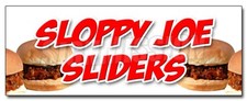 SLOPPY JOE SLIDERS  DECAL sticker beef chicken bun homemade food lunch eat