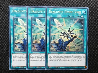 Yugioh! 3x Dragunity Göttliche Lanze BLGG-DE113 Ultra Rare Glorious Gallery