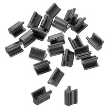 20Pcs Zipper Slider Retainers, 8 Top Stopper Closed-end, Metallic Black