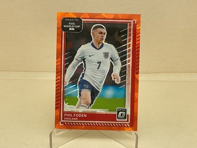 Optic 2025-2026 Phil Foden #69 England FIFA World Cup Orange Cracked Ice /99
