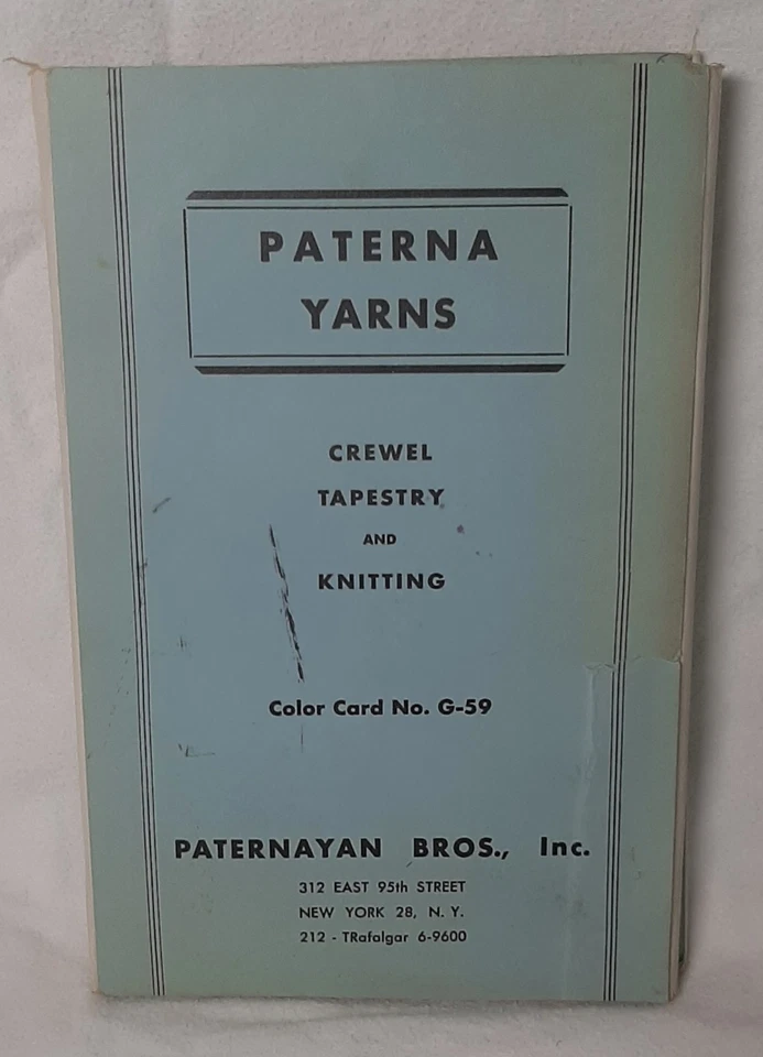 PATERNA PERSIAN YARN Needlepoint Wool Thread Sample Color Card No. G-59 - Image 2 of 4
