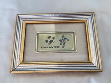 FOOTBALL WORLD CUP ITALY 1990 WORLD FRAME WITH OFFICIAL LOGO METAL AND CIAO