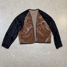 Vintage 70s English Squire Jacket LINER Faux Fur Size 46-L USA Made- READ