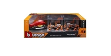 Bburago 1:43 Formula F1 Racing Paddock Set,Red Bull/McLaren/Ferrari/Mercedes AMG