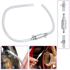 Brake Bleeder Hose One Way Check Valve Tube Bleeding Tool Kit Silver Us