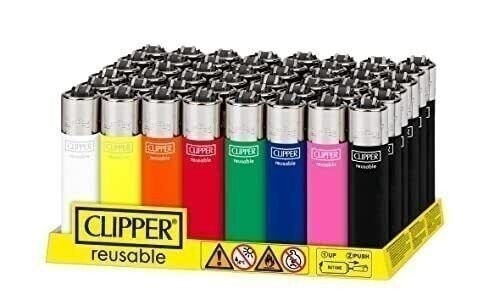 Clipper Lighter 48 Ct Tray &ndash; Solid Assorted Colors