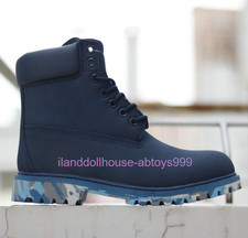 Timber Mens Classic Leather Camouflage Slip Waterproof Boot Durable Work Shoes