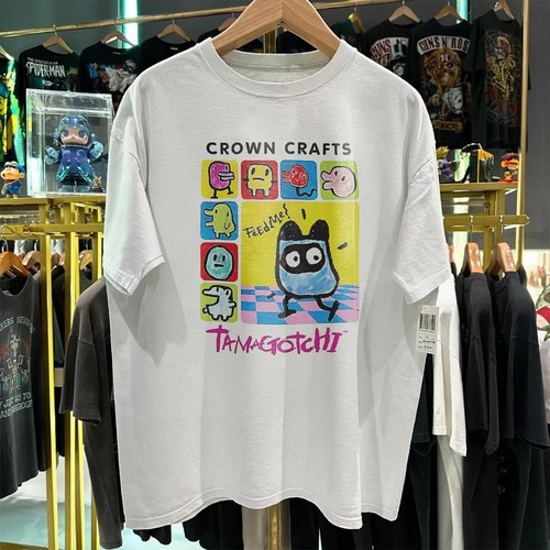 Tamagotchi Crown Craft Aged T-Shirt White M