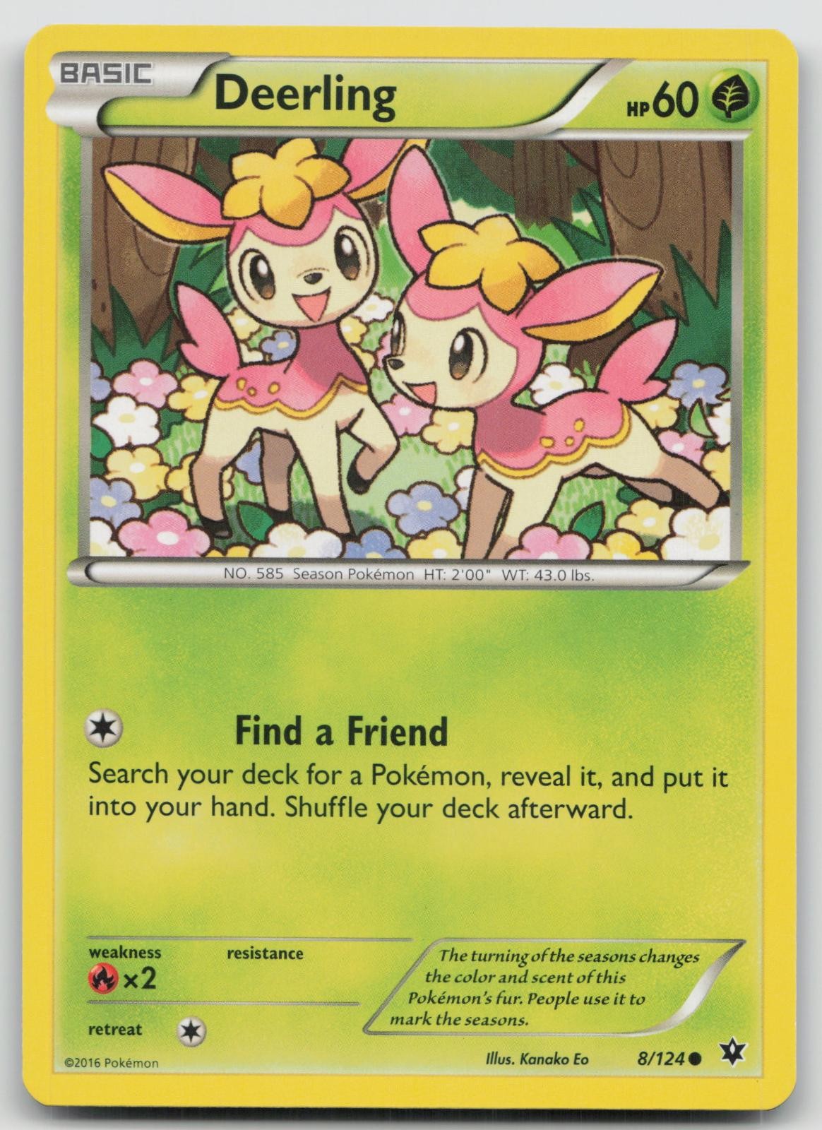 Deerling 8/124 Common Fates Collide Pokemon NM