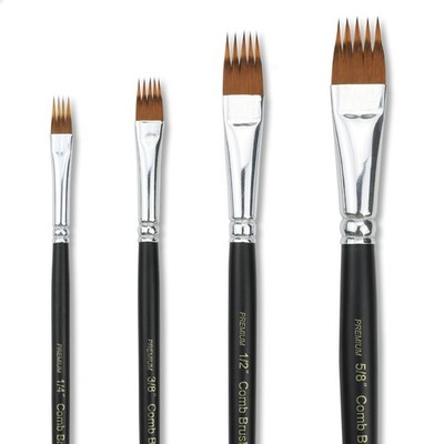 GACDR Paint Brush Comb Set 4PCS Professional Grainer Brushes for Acrylic Pai...