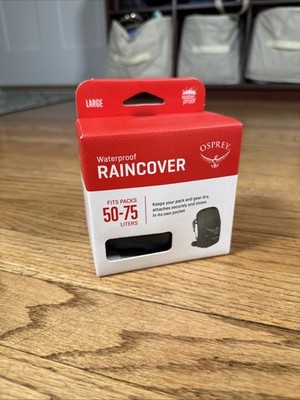 NEW Osprey UltraLight Waterproof Raincover Shadow Grey Large 50-75 Liters
