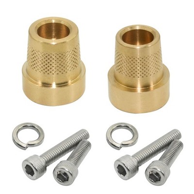2Sets 586 Tall Brass Post Adapter with Screws and Gaskets, M6 Thread