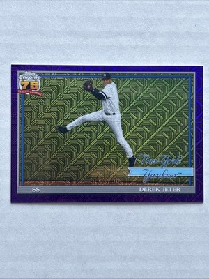 2026 Topps Series 1 - Derek Jeter Silver Pack Purple Mojo Refractor /250 #91C-73