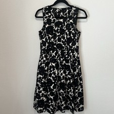 Talbots Dress 4P Ditzy Floral Sleeveless Shift Midi Wedding Guest Office Formal