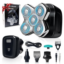 Head Shavers for Bald Men - 5-in-1 Electric Razor, IPX7 Waterproof Shavers