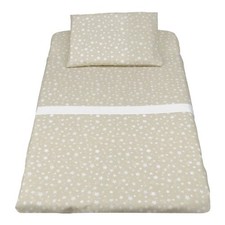 Baby Idea 100 Cotton Beige Bedside Crib Sheets Set 3pcs