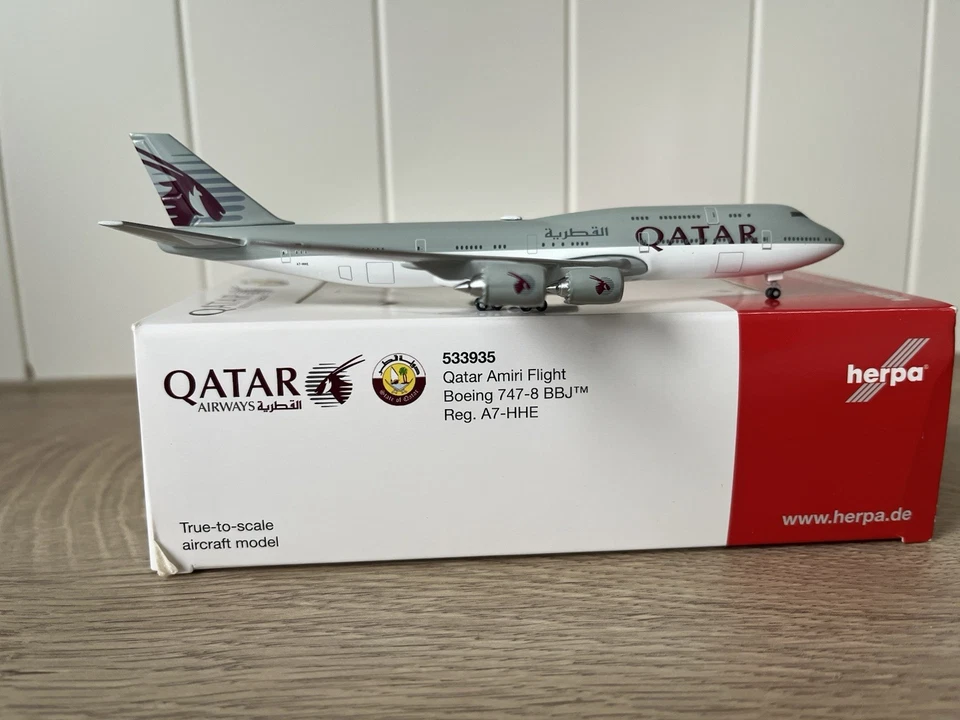 Herpa Wings 1:500 Qatar Boeing 747