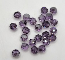 12pc Swarovski Crystal Violet Satin 6mm Faceted Round 5000 Beads