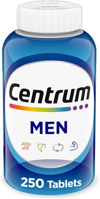 Men's Multivitamin Vitamin D3 B Vitamins Antioxidants Gluten Free 250 Count