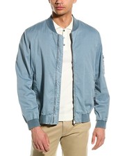 BRUNELLO CUCINELLI MEN'S BLUE BOMBER JACKET WITH ZIPPER MSRP 3750