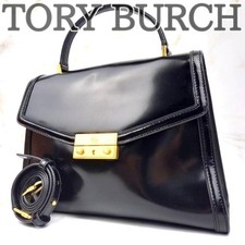 Tory Burch Juliette Two Way Handbag Shoulder Bag Formal Leather Black