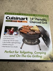 Cuisinart CCG-190 Portable Charcoal Grill, 14-Inch, Black New 
