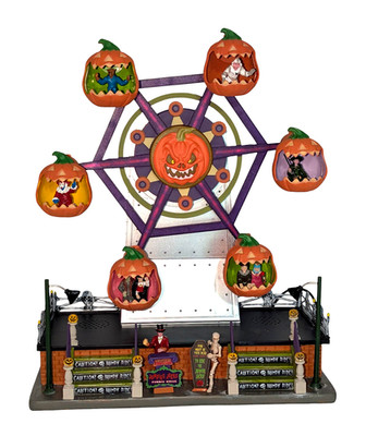 Lemax Spooky Town Jumping Jacks Ferris Wheel Carnival Ride Halloween Village