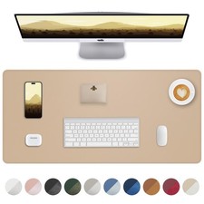 Leather Desk Protector, Large Mouse Pad and Waterproof PU Leather Blotter Mat...