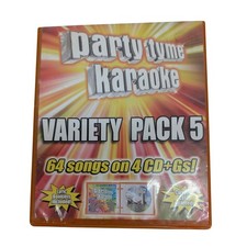 Party Tyme Karaoke Variety Pack 5 64 Songs 4 CDs Gs Lyric Booklets Included