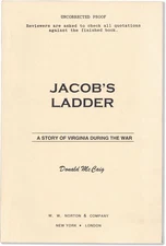 Donald McCaig JACOB'S LADDER: A STORY OF VIRGINIA uncorrected proof - very good+
