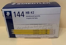 Staedtler® Woodcased Pre-Sharpened Pencils, 2 mm, #2HB, Yellow, Pack Of 144 Penc